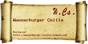 Wasserburger Csilla névjegykártya