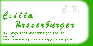 csilla wasserburger business card
